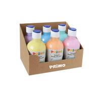Tempera brillante pastello - 300 ml - colori pastel assortiti - Primo - box 6 co