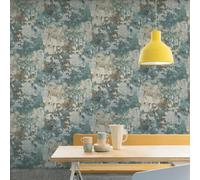 Tempera Cemento Pietra Muro Variegato Effetto - Blu EP3001 - Carta da Parati