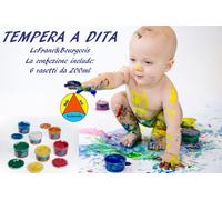 TEMPERA COLORI PITTURA A DITA BIMBI MANI LEFRANC 6 COLORI DA 200ML