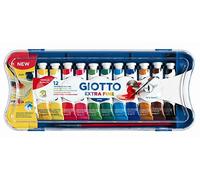 TEMPERA GIOTTO 12 COLORI ML.12 CON TAVOLOZZA E 1 PENNELLO