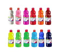 Tempera Pronta Extra Quality Giotto - 12 Colori - Flacone 500 ml