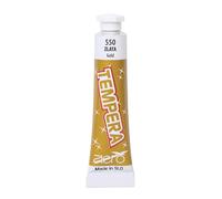 Tempera singola, oro, 12 tubi da 7,5 ml, non tossico, colori brillanti e intensi, altamente pigmentato, verniciabile con acqua, adatto a numerose tecniche di pittura