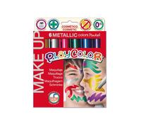 Tempera solida Make Up - cosmetica - Playcolor - astuccio 6 colori metallic Quantita min. 1