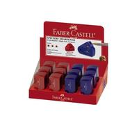 Temperamatite 1 foro Faber-Castell Sleev colore rosso/blu - 182711