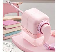 Temperamatite a manovella, temperamatite manuale ergonomico per matite colorate per scuola, casa e artisti, include 1 adesivo casuale, ritorno a scuola rosa,verde,blu,marroneAcciaio inossidabile