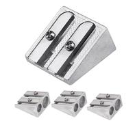 Temperamatite al magnesio di sopravvivenza, 8 pezzi Temperamatite per bambini, Temperamatite in metallo Temperamatite portatile con 2 fori, Temperamatite manuale di aggiornamento