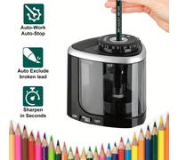 Temperamatite automatico da tavolo con gruppo temperamatite elettrico adatto ai matite (6-8 mm) per cancelleria per ufficio scolastico degli studenti