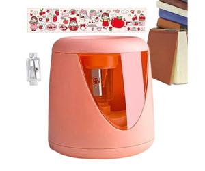 Temperamatite automatico regolabile a basso rumore sicuro resistente | Temperamatite grande vassoio per schegge per scuola, classe, ufficio, scrivania, casa, biblioteca, dormitorio