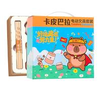 Temperamatite Automatico - Set con da Cancellare a Vuoto Alimentato a Batterie | Temperamatite a Forma di Capibara - Per Studente, Posto Di Lavoro, Casa E Scuola