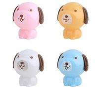 Temperamatite carino cartone animato cane doppio foro temperamatite per temperamatite meccanico manuale 2 pezzi colore casuale ecologico e pratico professionale