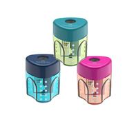 Temperamatite con contenitore - 1 foro - triangolare - con serbatoio - Faber Castell