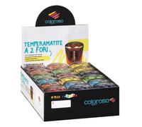 Temperamatite con Contenitore Colorosa Riplast - 2 Fori - 360280 (Assortiti Conf