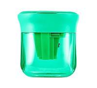 Temperamatite con contenitore, temperamatite a tre fori con coperchio, 5,2 x 5 x 3,8 cm, alloggiamento in ABS e coltello ad alte prestazioni, per matite colorate, matite da disegno, per