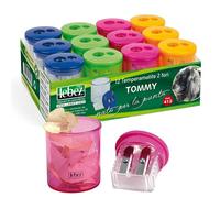 Temperamatite con Contenitore Tommy Lebez - 2 Fori - 413 (Assortiti Conf. 12)