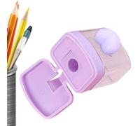 Temperamatite, con coperchio colorato e doppio foro per accessori, temperamatite, per casa, uffici, artisti, disegni, trucchi, viaggi,