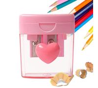 Temperamatite | Con Coperchio Doppio Foro Forniture Portatili | Temperamatite Portatili Per Matite | Per Bambini Aula Creazione Artistica Uffici Artisti Casa Disegno Asilo Trucco Viaggio
