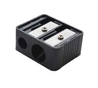 Temperamatite cosmetico professionale a doppio foro per sopracciglia, matita per labbra, matita per occhi, forniture per ufficio scolastico, pratico e attraente