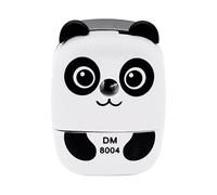 Temperamatite Cute Temperamatite da Tavolo in Metallo con Manico, Temperamatite Animali Cartoon per Bambini Studente Ufficio Studente di Scuola (Dark Circles Panda, 1 Pack)