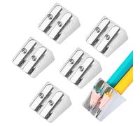 Temperamatite Da 5 Pezzi Con Temperamatite A Doppio Foro, Temperamatite, Temperamatite Per Schizzi, Temperamatite In Metallo, Mini Temperamatite, Accessori Di Cancelleria Per Studenti