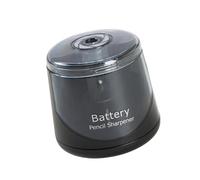 Temperamatite elettrico a batteria, con contenitore trasparente per affilature, per artisti, studenti, bambini, doppio