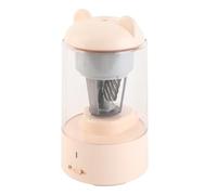 Temperamatite elettrico automatico per matite rotonde triangolari ed esagonali da 6,5 mm a 8 mm, nitidezza regolabile su 3 livelli, contenitore per rifiuti da 400 ml, batteria (albicocca)