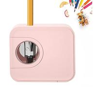Temperamatite elettrico JIJICZ Batteria 6-8mm Temperino Elettrico, Extra Compatto Piccolo Elettronico Temperamatite Automatico Con Contenitore per Casa Ufficio Rosa