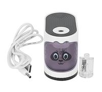 Temperamatite elettrico portatile Auto Stop Safe plastica acciaio inossidabile per aula Home Office Artisti Studenti Insegnanti 1 Set (Nera)