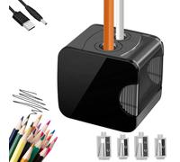 Temperamatite Elettrico, Temperamatite Elettronico, Temperamatite Elettrico Automatico, Temperino Elettrico per Bambini, Automatico Pencil Sharpener, Temperino Doppio per Penne da 6-8 mm e 9-12 mm