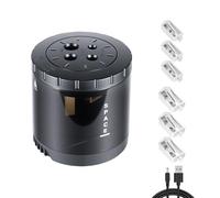 Temperamatite Elettrico, Temperino con 2 Taglie e 6 Lame di Ricambio, Temperino con Serbatoio, Temperino Elettrico per Matite 6-12mm, Funzionamento a Batteria/Ricaricabile (Batterie Non Incluse)