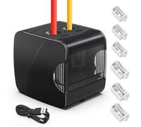 Temperamatite Elettrico,Temperino con Serbatoio Piccolo Professionale per Bambini,Alimentato a Batteria e Tramite USB,2 Misure Temperamatite,per Matite Spesse e Sottili, 4 Lame di Ricambio (nero)