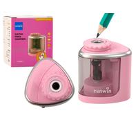 Temperamatite elettrico TENWIN per matite e pastelli 6-8 mm - rosa