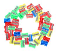 Temperamatite in Plastico e Metallo Mini Pastello Manuale 50 Pezzi | Temperino per Matite, Temperamatite Manuale Compatto, Uso Scuola e Ufficio, Semplice, Portatile, Pratico Colore Casuale