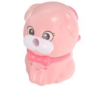 Temperamatite Manuale a Manovella Cagnolino Rosa in Plastica Lega