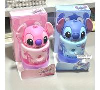 Temperamatite manuale Disney Stitch - Funzionamento manuale, ricarica automatica della mina, design carino in blu pastello, ampia tazza per affilatura - Regalo di compleanno perfetto per le ragazze, m