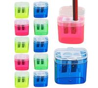 Temperamatite manuale | Temperamatite manuale doppio foro per aula | 12 pezzi strumento portatile per modellare le punte con scatola per studenti adolescenti e artisti di M