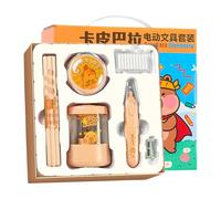 Temperamatite per affilare le matite | Set di adesivi per gomma a vuoto | temperamatite a tema Capibara | per studenti, bambini, ragazze, ragazzi, ragazzi, amici, insegnanti, nel posto di Tra