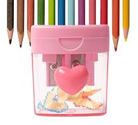 Temperamatite per, con coperchio colorato e doppio foro per accessori, temperamatite portatile, per casa, uffici, artisti, disegni, trucchi, viaggi,