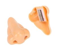 Temperamatite per naso, temperamatite portatile in plastica riutilizzabile da 15 pezzi per cartoni animati per ufficio, casa, 2,3 x 1,8 pollici