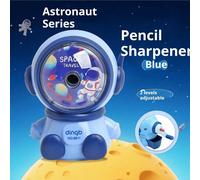Temperamatite per studenti per il ritorno a scuola, design cartone animato astronauta per ragazzi e ragazze, alimentazione automatica della matita, temperamatite manuale a manovella per cancelleria bl