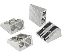 Temperamatite per temperamatite per s Affilatrice manuale in metallo a doppio foro Temperamatite per adulti Forniture di cancelleria 4 pezzi bello e pratico