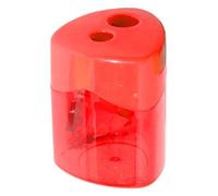 Temperamatite Per Uso Scolastico - Temperamatite Con Due Fori Per Bambini,Accessorio Portatile con Contenitore Trucioli per Scuola Ragazzi Adulti