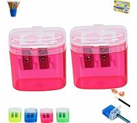 Temperamatite portatile con coperchio in plastica temperamatite compatto temperamatite zaino temperamatite per studenti vibrante