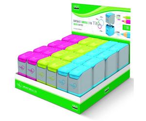 Temperamatite universale a 3 fori Lebez plastica - colori assortiti - 81110