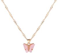 Temperamento Acrilico colorato Collana Collana Pendente Semplice Accessori Catena clavicola Signore, Rosa Attractive And Fashion