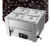Temperatrice per cioccolato, 18 l, grande capacità, con coperchi in acciaio inox per servire facilmente (3 coperchi)