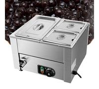 Temperatrice per cioccolato, 18 l, grande capacità, con coperchi in acciaio inox per servire facilmente (3 coperchi)
