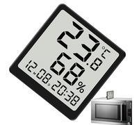 Temperatur- und Feuchtigkeitsmonitor - Magnetisches Digitales Temperaturmessgerät mit Timer | Desktop Luftfeuchtigkeitsmonitor | Für Haus Schlafzimmer Küche Wohnzimmer Gewächshaus Badezimmer