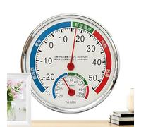 Temperature and Humidity Monitor, Analog Climate Gauge, No-Battery Operated Indicator, Easy Read Call Display, Sturdy Compact Device, Ideal for Planting Room, Storage Space, Basement, Bathroom