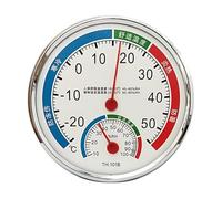 Temperature and Humidity Monitor, Analog Indoor Climate Gauge, 5.12 Inch, Battery-Free Operations, Easy-to-Read Display, Ideal for Planting Room, Storage Space, Basement, Bathroom, Greenhouse