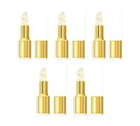 TempéRature Changement Couleur Rouge à LèVres Baume à LèVres éTanche Longue | Gold Crystal Chapstick Maquillage durable couleur Hydratation Glossy Gold Foil Respirant etnaturel Superposition polyvalente